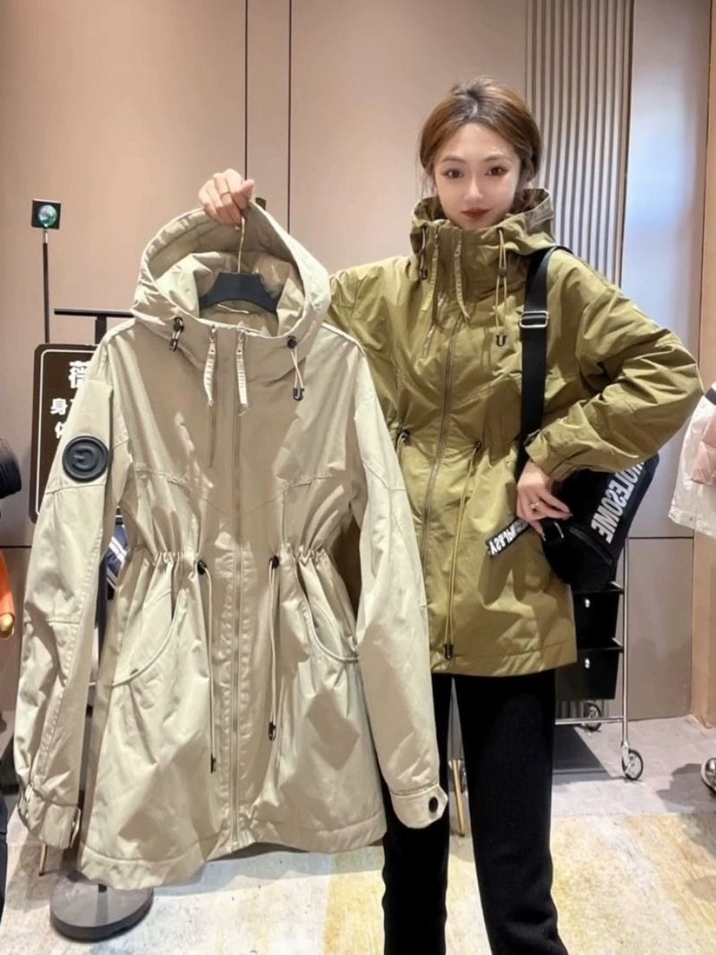 Hooded Stitching Jacket 2024 New Casual Chanel Style Slim Fit Age-Reducing European Baseball Jacket Jacket - Image 2